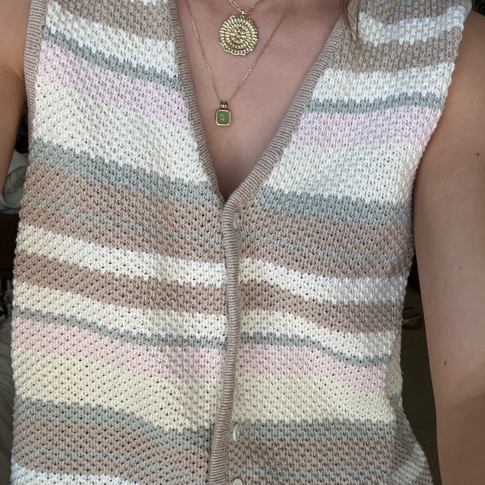 Vintage Pastel Sweater Vest